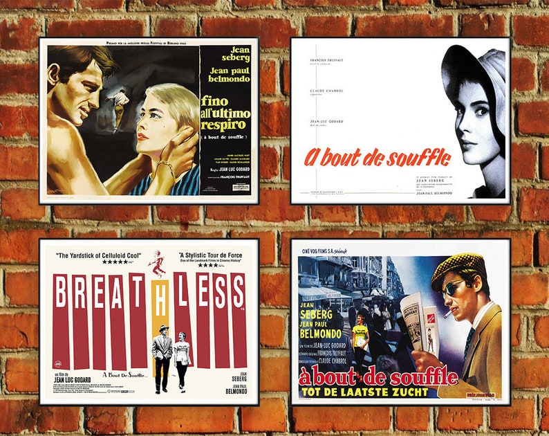 A Bout De Souffle Movie Posters Breathless Movie Classic Etsy