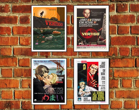 A1 VERTIGO A4 Home Wall Print A2 A3 Vintage Movie Film Poster