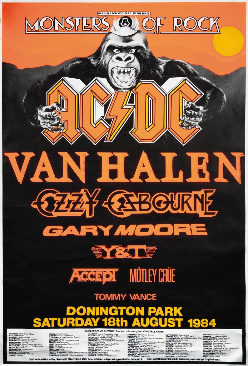 Ac Dc Music Posters Original AC/DC Posters Download Music | Etsy