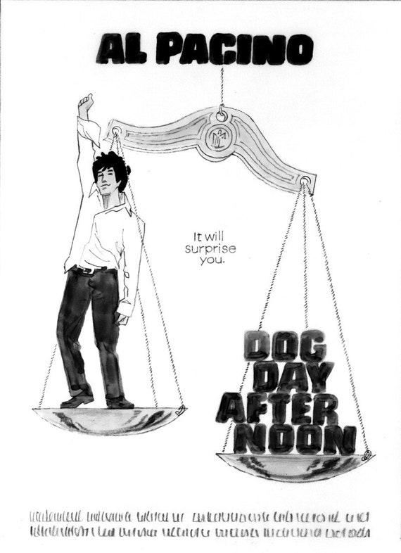 Dog Day Afternoon Pacino Classic Vintage Large Movie Poster Art Print A0 A1 A2