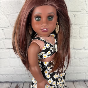 Custom doll wig  Wig 10-11 Head Size Made to Fit 18’’American Dolls