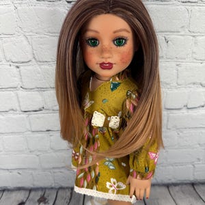Custom doll wig  Wig 10-11 Head Size Made to Fit 18’’American Dolls