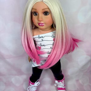 Custom doll wig  Wig 10-11 Head Size Made to Fit 18’’American Dolls