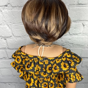 Custom doll wig  Wig 10-11 Head Size Made to Fit 18’’American Dolls