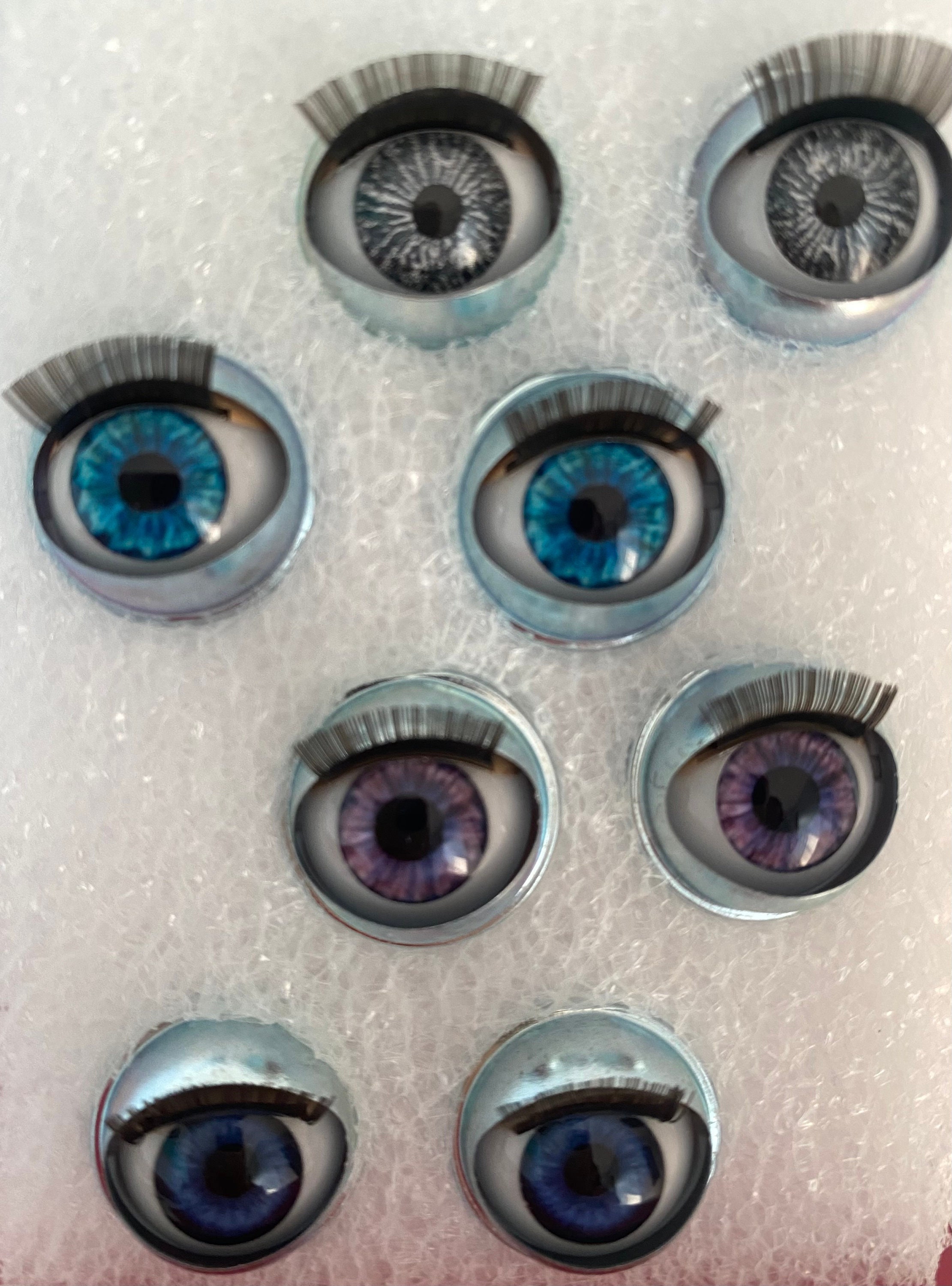 100Pcs DIY Crafts Self-adhesive Googly Eyes Random Wiggly Eyelash Eyeball  For Doll Toy Supplies Accessory Mixed Color Kid toys - Realistic Reborn  Dolls for Sale