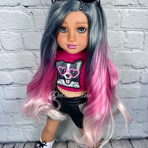 Custom doll wig  Wig 10-11 Head Size Made to Fit 18’’American Dolls
