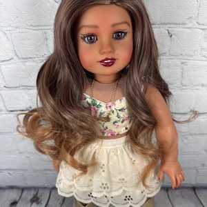 Custom doll wig  Wig 10-11 Head Size Made to Fit 18’’American Dolls