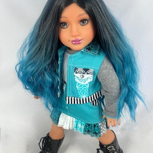 Custom doll wig  Wig 10-11 Head Size Made to Fit 18’’American Dolls