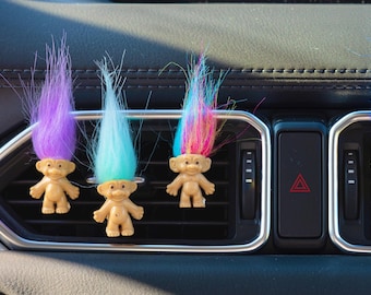 90s Troll buddy air freshener | Troll buddy for your car | Colorful Troll Doll Car Charm – Funny Car Accessory | Car accessories | Car decor
