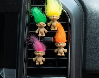 90s Troll car air freshener | Troll buddy for your car | Troll vent clip – Funny Car Accessory | Car accessories | Car decor
