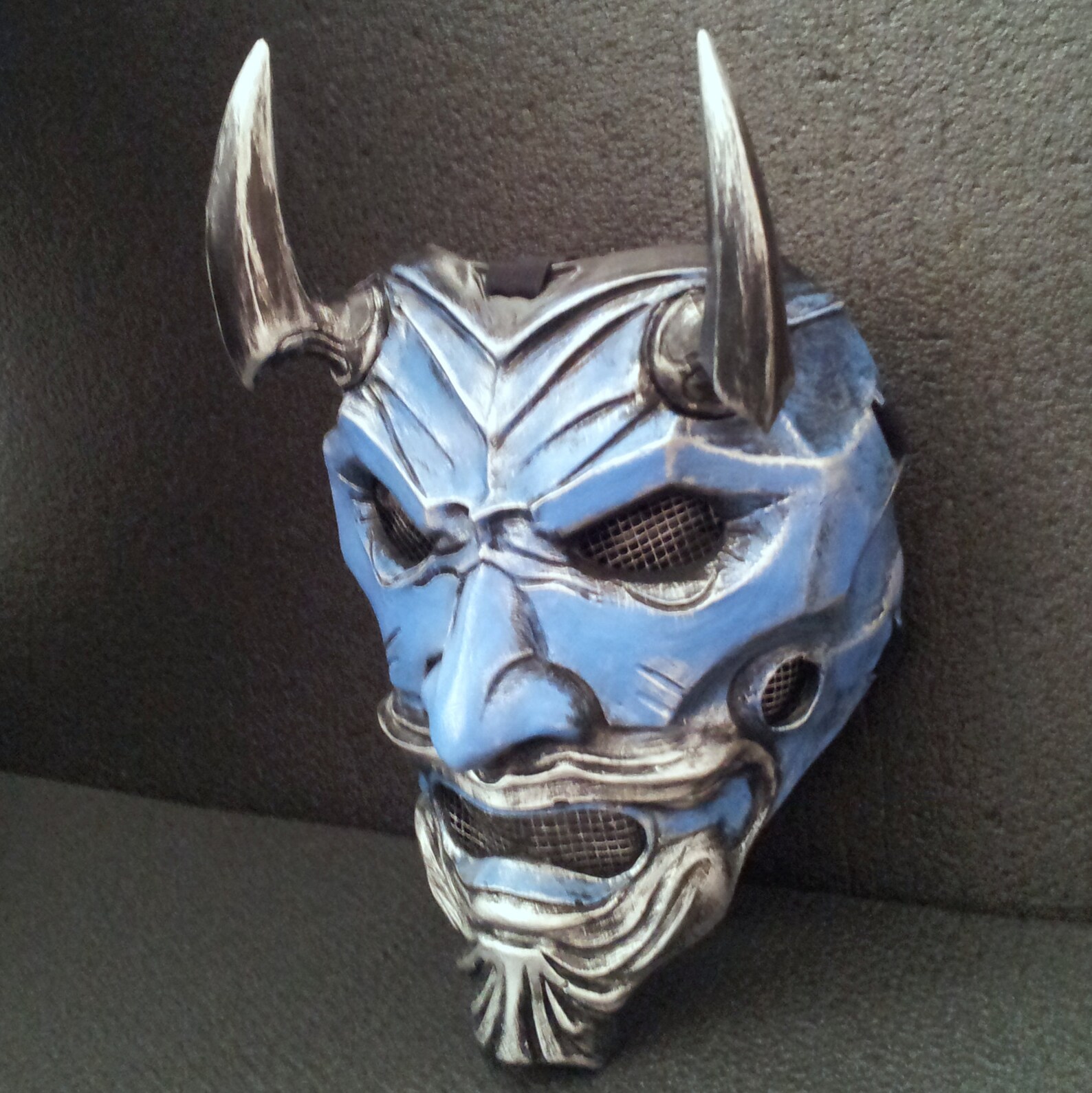 Oni Mask Samurai Assassin Demon Home Decor Wall Ninja Warrior Etsy