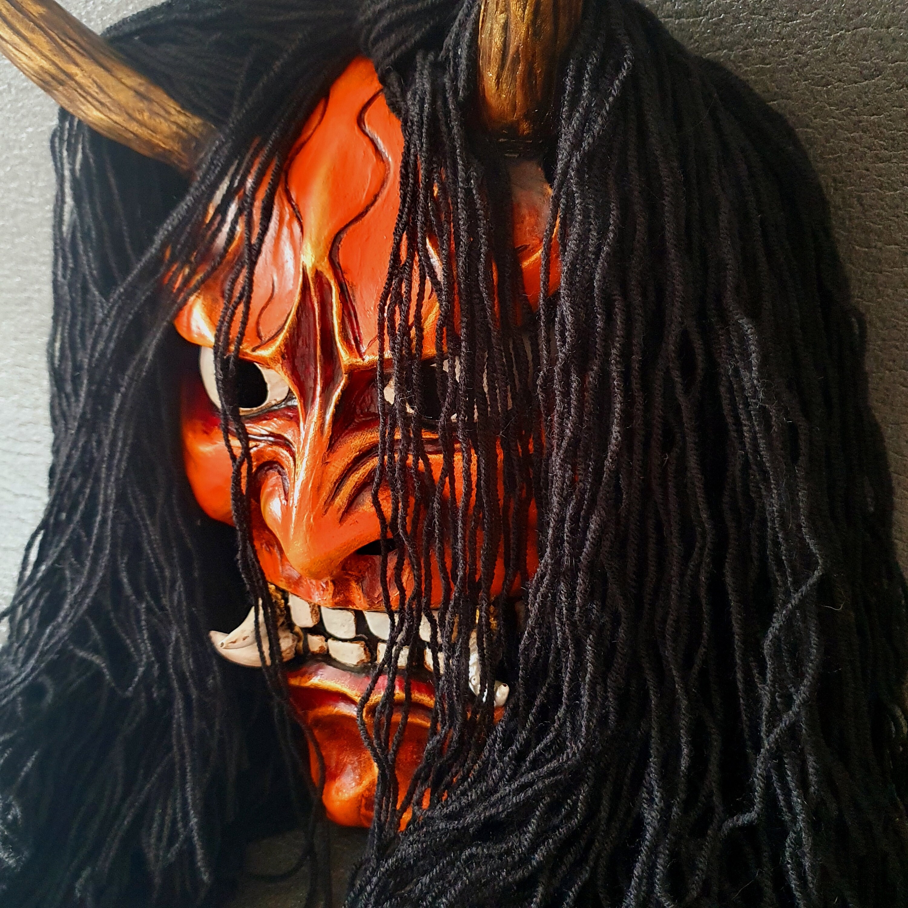Oni Mask Hannya Kabuki Japanese Demon Samurai Assassin Noh | Etsy