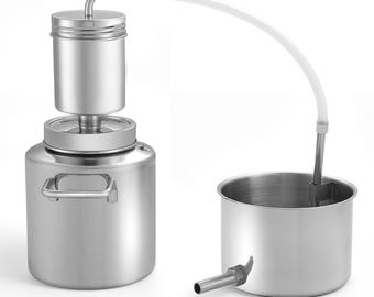 LETIME KD5 Hydrosol Distiller, Fresh Hydrosol Maker, Easy-to-use Portable Stainless Steel Steam Distillation for Herb Extraction