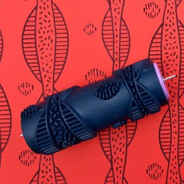 Pattern paint rollerNo95,CURTAIN, Wall decor, pattern roller, paint roller, 15cm,patterned paint roller designs
