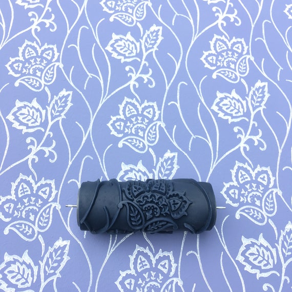 Pattern Paint Rollerno13 red ROSE Wall Roller Rubber Roller