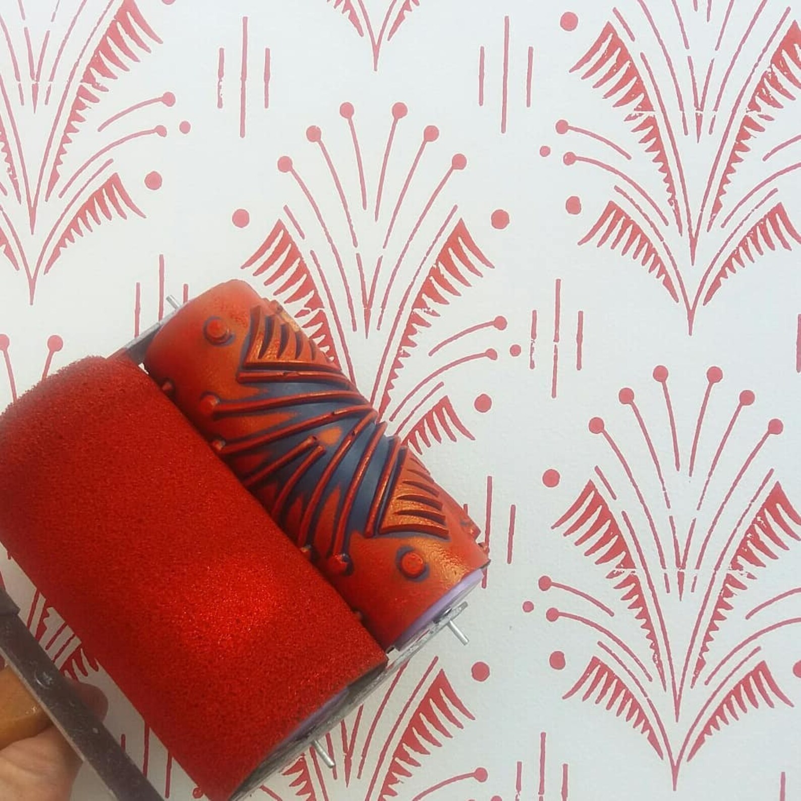 Pattern Paint Rollerno92berries Pattern Wall Decor Roller Etsy