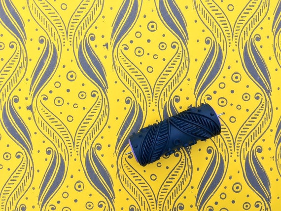 Pattern Paint Roller Pattern Wall Decoration Paint Roller Etsy