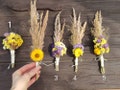 Little dried flowers bouquet product logo