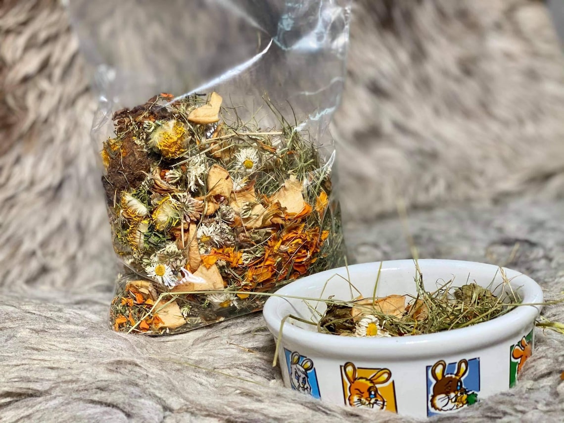 Rabbit Food Dried Natural Grass and Flowers Selection Bunny Etsy