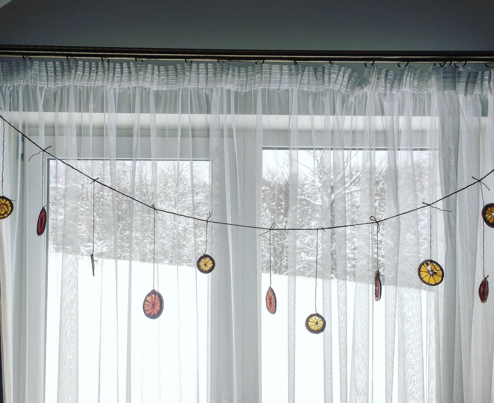 Dried Orangegraipfruit Garland Primitive Garland Dried Etsy