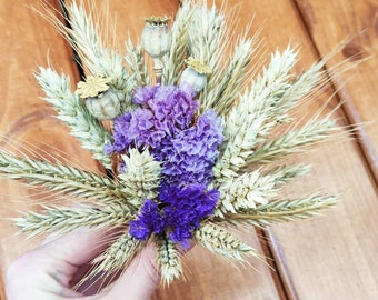 Little bouquet of dried flowers, wedding bouquet, dried flowers