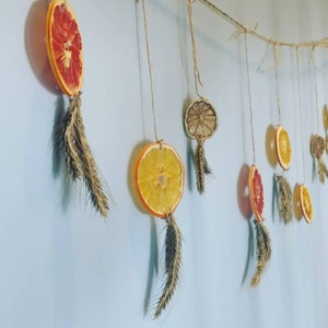 Citrus garland, orange-graipfruit-rye decoration, rustic garland, wall decoration, window decoration, handmade with love