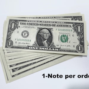 Uncirculated 2021 One Dollar Banknote: Legal Tender Collectible (1-Note per order)