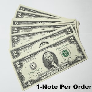 Uncirculated 2 Dollar Bill - 2009-2017 Legal Tender Note (1-Note per order)