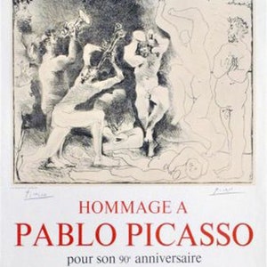 Lithograph of Picasso, Homage to Pablo Picasso