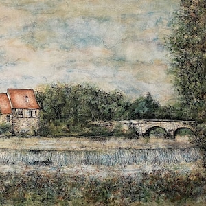 Bernard Gantner, Le petit pont de pierre, Signed and numbered lithograph