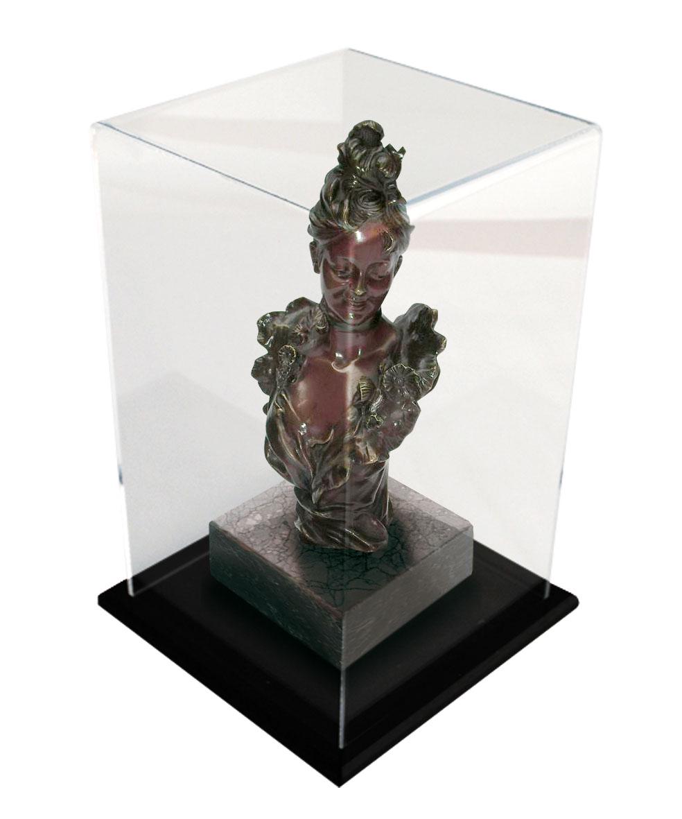 2 petites vitrines bois et plexiglas 22 cm - La Poste