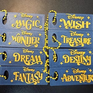 DCL Ship Keychain Party Favor Pack of 10 Pixie Dust Fish Extender Disney Cruise Line Ship