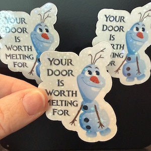 Olaf Frozen Melting Door Magnet DCL Pixie Dust