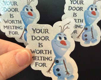 Olaf Frozen Melting Door Magnet DCL Pixie Dust