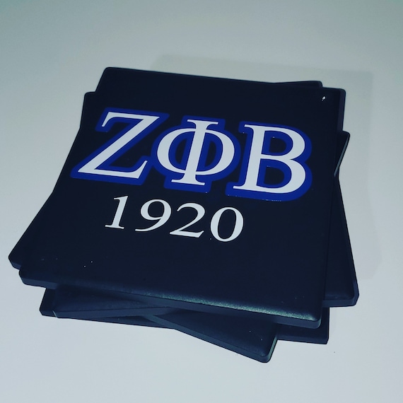 4 Zeta Phi Beta Sorority Classy Sassy Inspired Ceramic Coasters Set