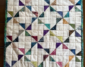Handmade Patchwork Quilted Mat | Boho Cottagecore Textile Accent