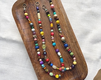 Curtain Tie Backs, Colorful Beaded Tie Backs, Window Treatment, Colorful Curtain, Hippy Home, Dorm Room Decor