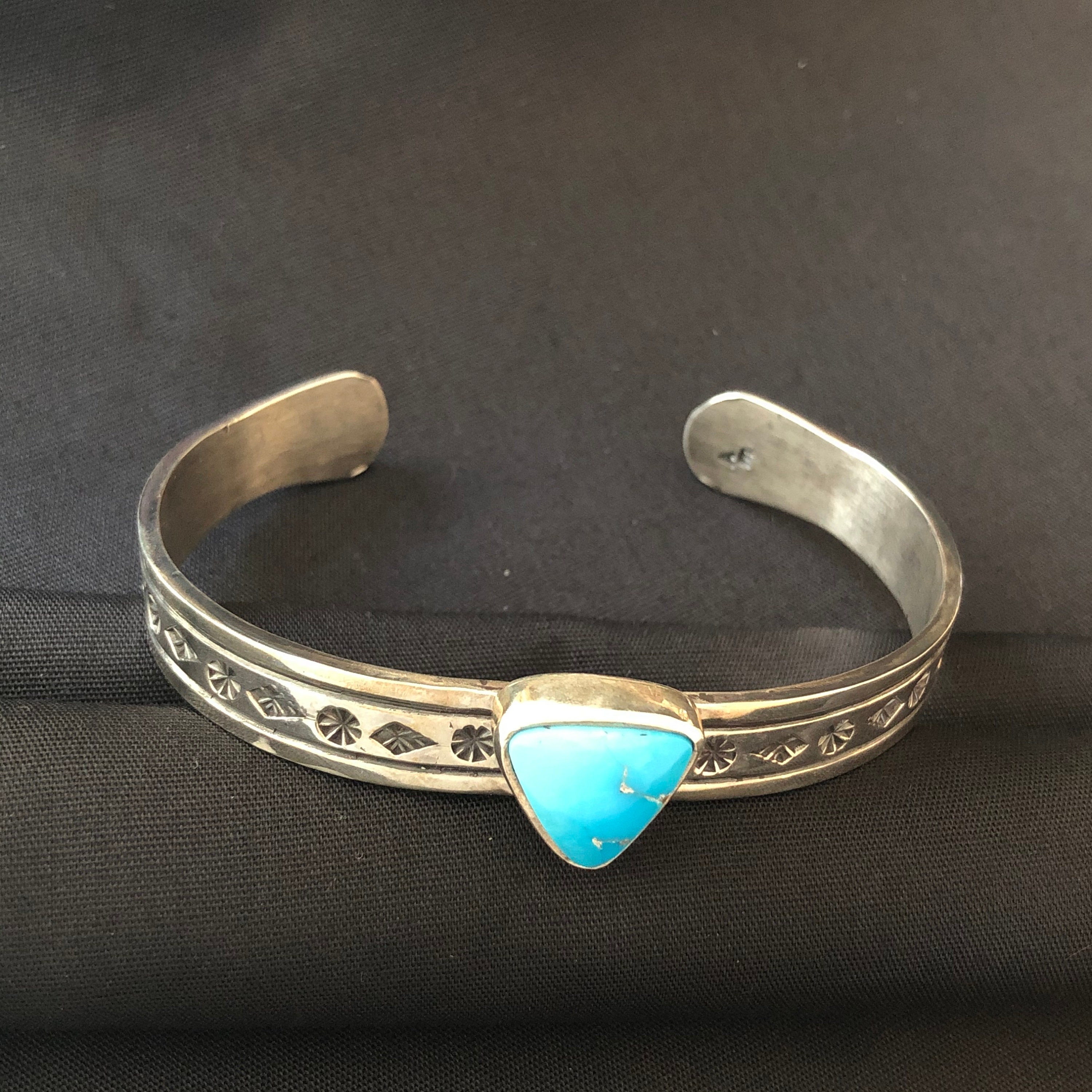 Men's Turquoise Cuff Bracelet. Sterling Silver. Natural Etsy