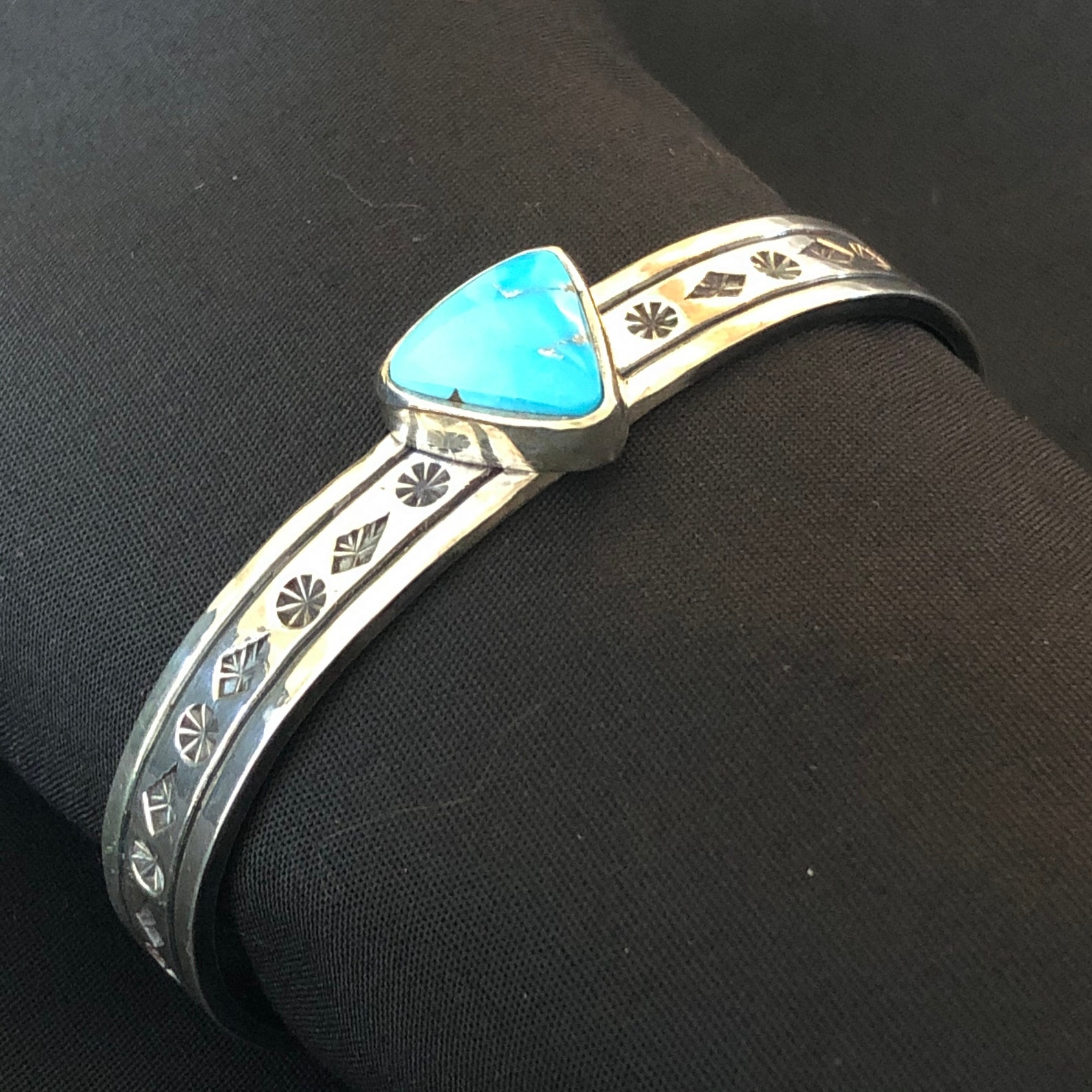 Men's Turquoise Cuff Bracelet. Sterling Silver. Natural Etsy