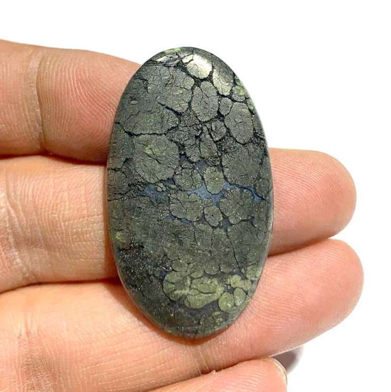 Marcasite Top Quality Natural Marcasite Cabochon Loose Gemstone Designer Marcasite Cabochon For Multi Jewelry Making Gemstone{40x23}mm #2685