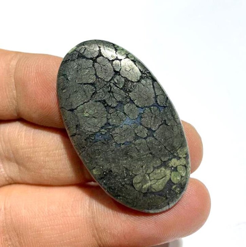 Marcasite Top Quality Natural Marcasite Cabochon Loose Gemstone Designer Marcasite Cabochon For Multi Jewelry Making Gemstone{40x23}mm #2685