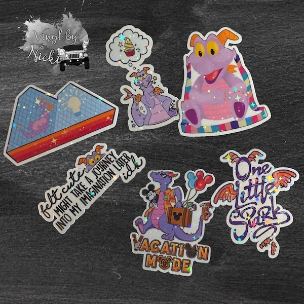 Paquete de pegatinas inspirado en Figment