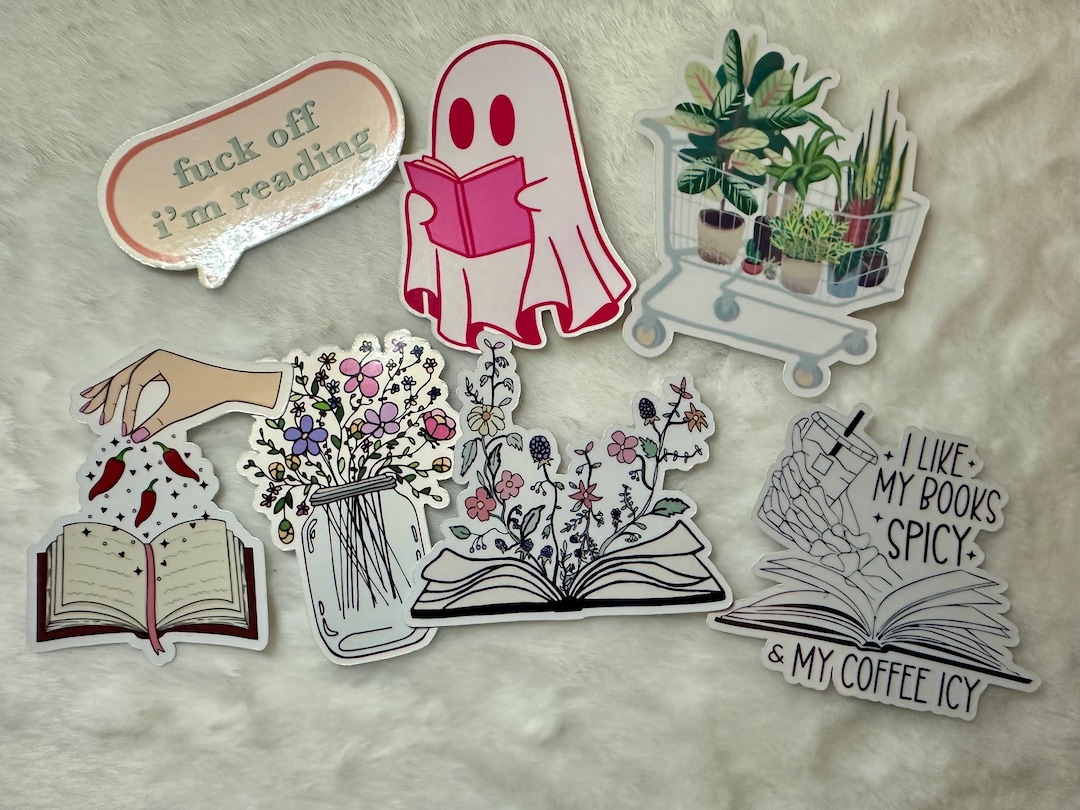 Reading Sticker Set - Etsy