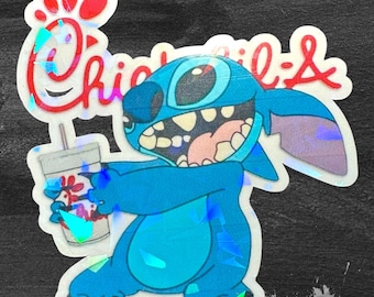 Stitch inspired sticker