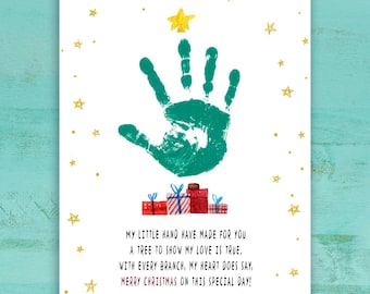 Christmas Tree Handprint Art: Holiday Keepsake (Digital Download)