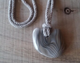 Striped flint necklace