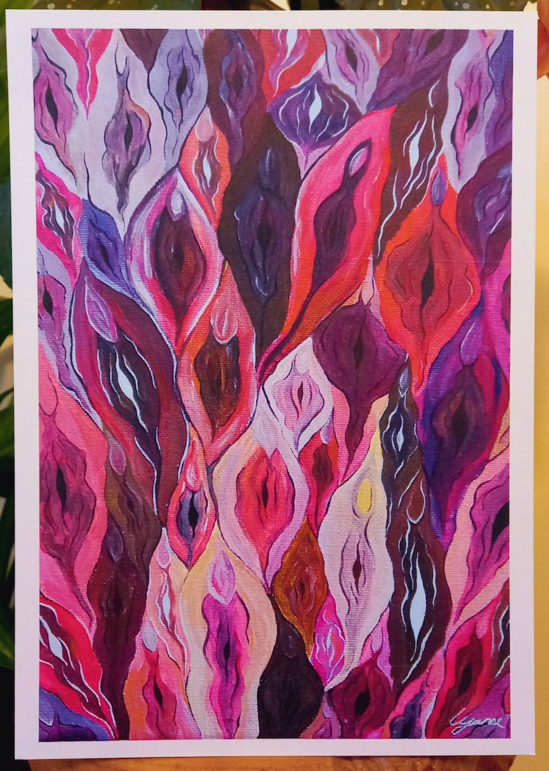 Yoni Artwork Vagina Painting Vulva Art Home Decor Art - Etsy UK
