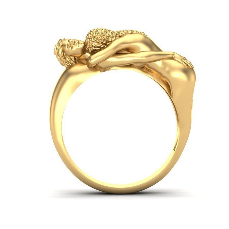 Valentines ring Embrace love and care couple ring Rude unique jewellery