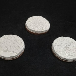 Runic Texture - Bare Clay Bases for Miniatures, Wargaming, or RPG