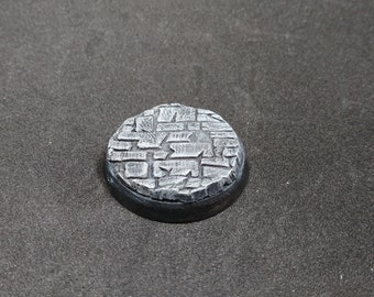 Cobblestone Texture - Gray Stone Finish Clay Bases for Miniatures, Wargaming, or RPG